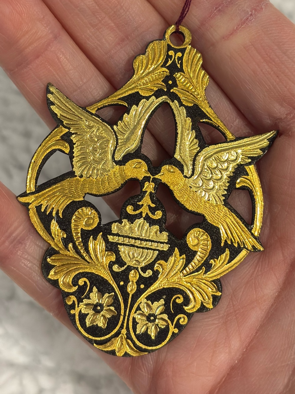 Vintage Spanish Toledo Damascene Pendant